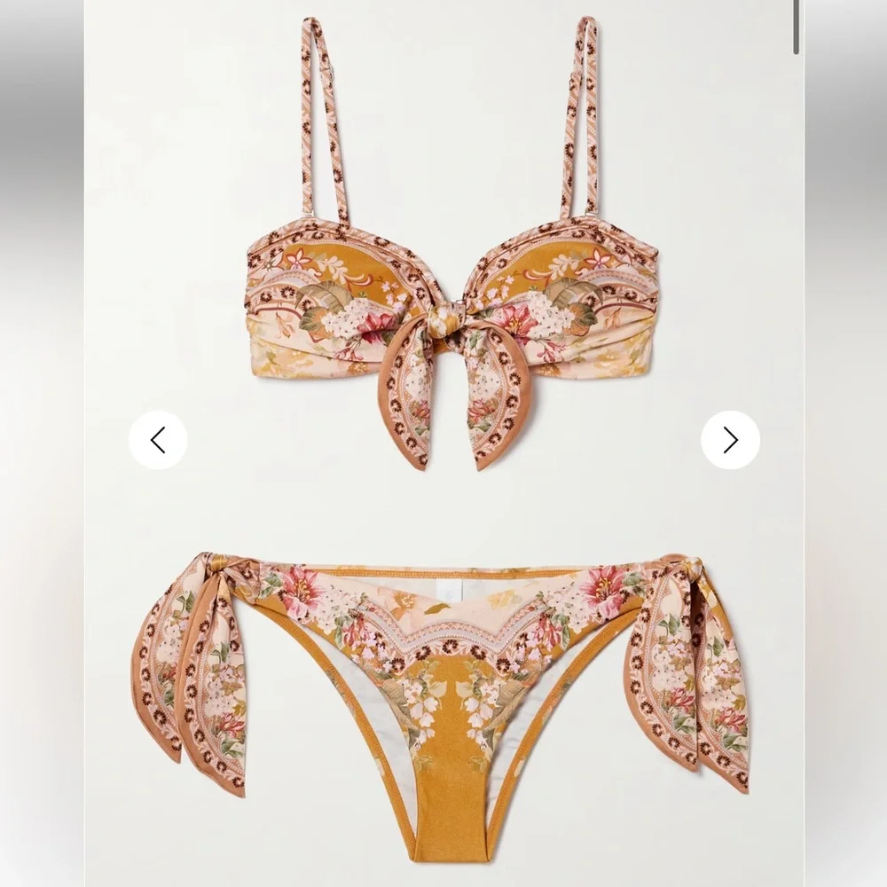 Zimmermann Floral Scarf Tie Wylie Bikini - Picture 5 of 7